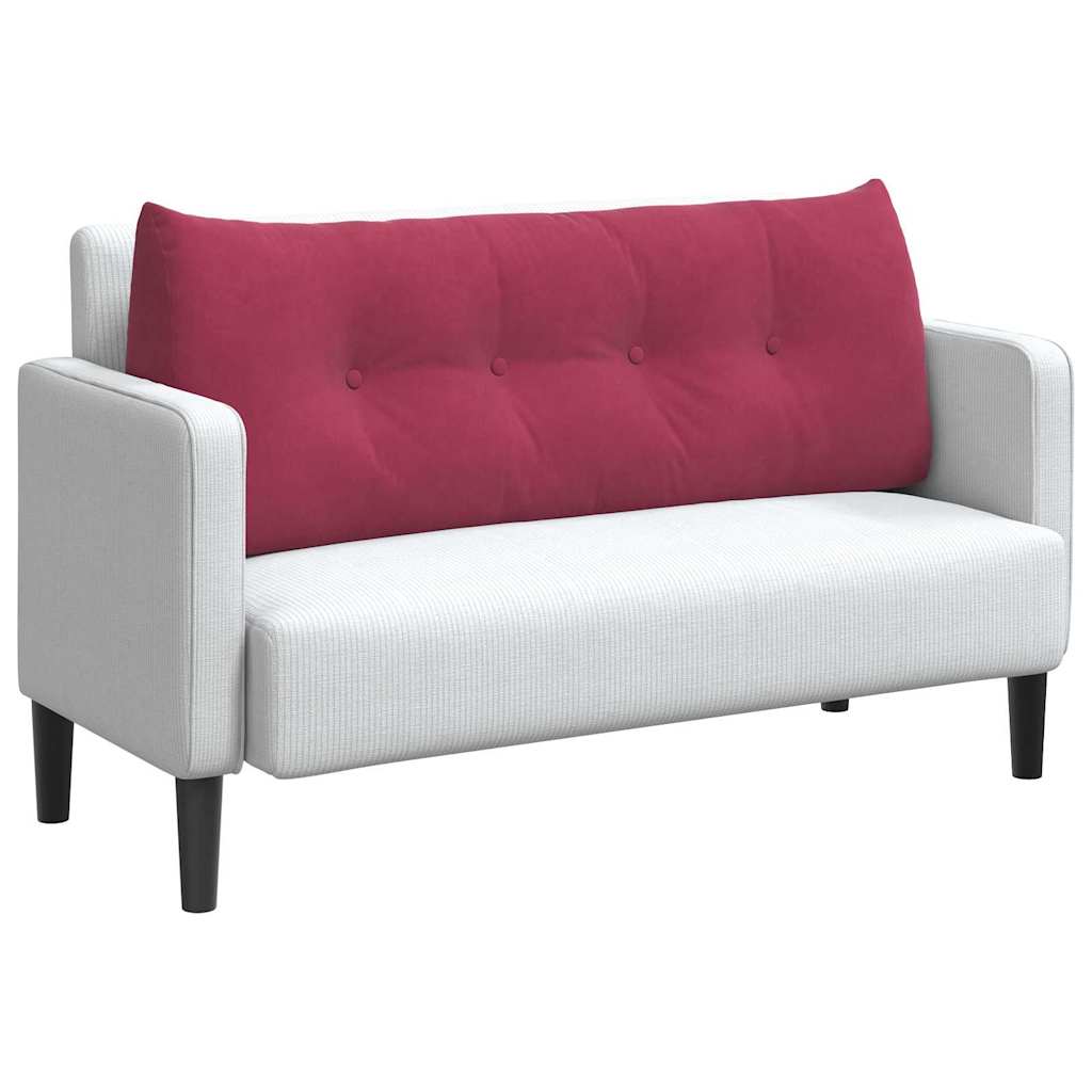 vidaXL Poduszka na plecy Czerwone wino 120 x 24 x 50 cm Aksamit