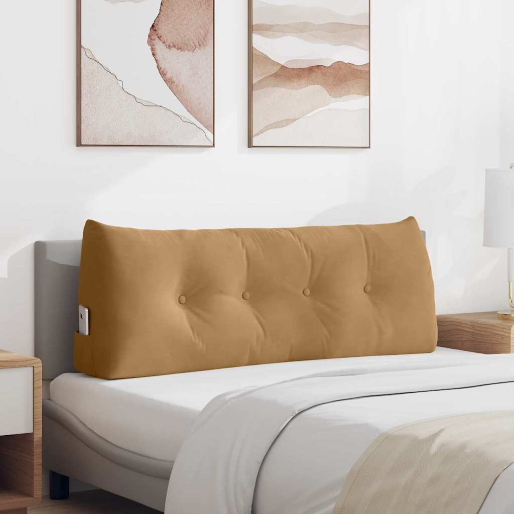 vidaXL Poduszka na plecy Brązowy 120 x 24 x 50 cm Aksamit
