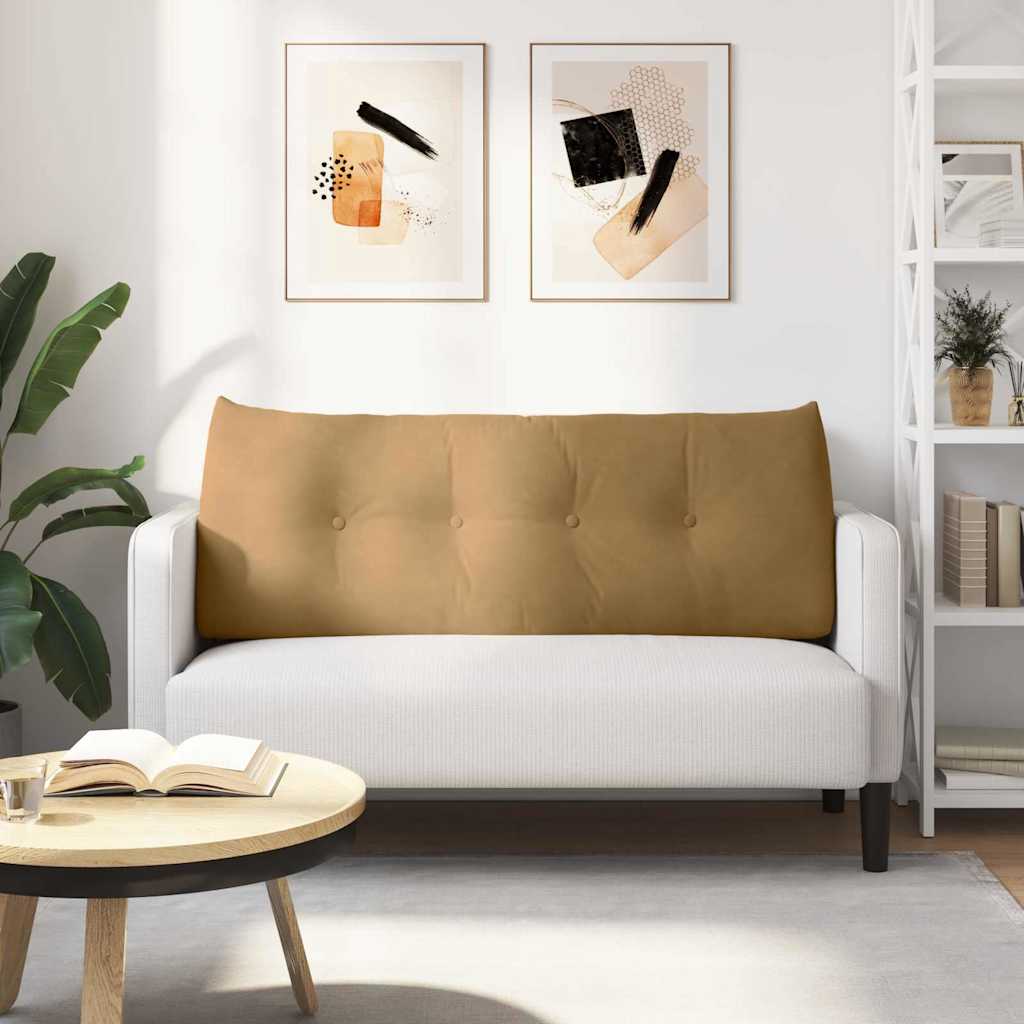 vidaXL Poduszka na plecy Brązowy 120 x 24 x 50 cm Aksamit