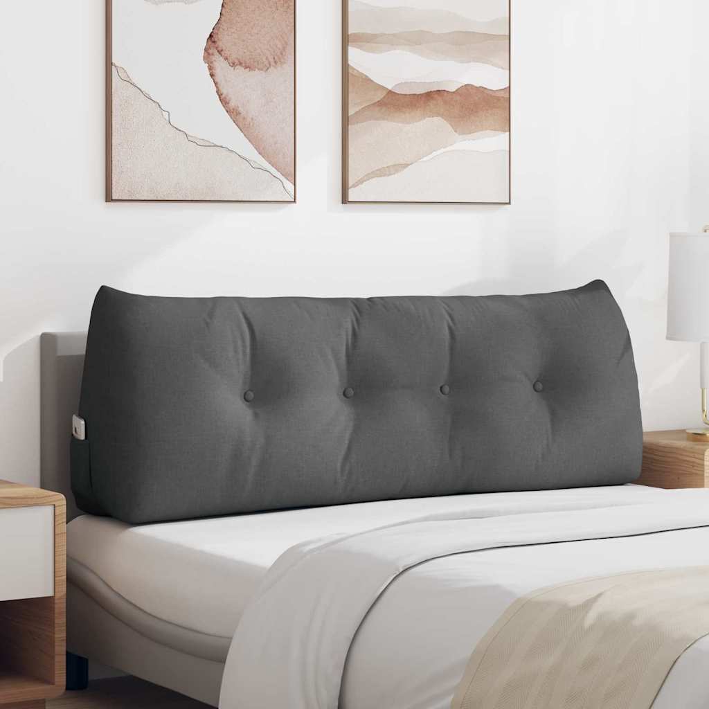 vidaXL Poduszka na plecy Ciemnoszary 140 x 24 x 50 cm tkanina