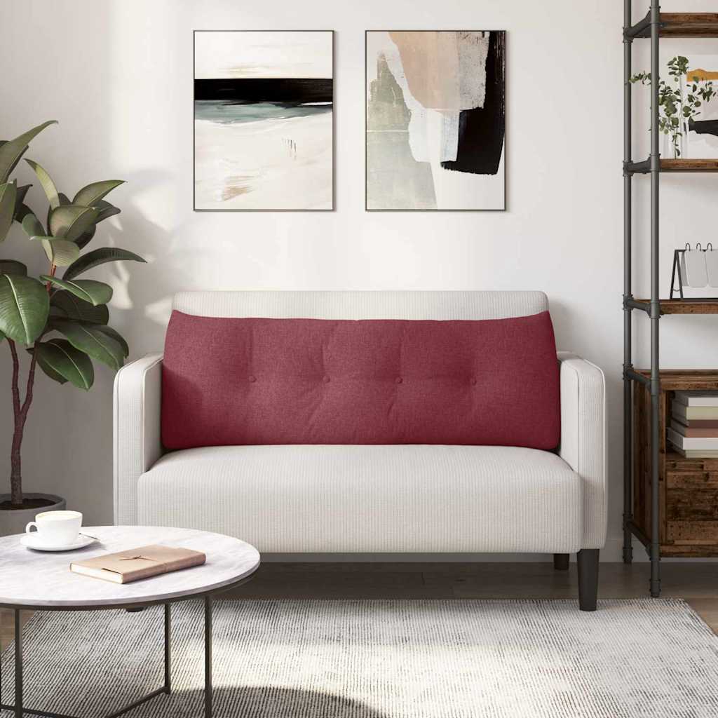 vidaXL Poduszka na plecy Czerwone wino 140 x 24 x 50 cm tkanina