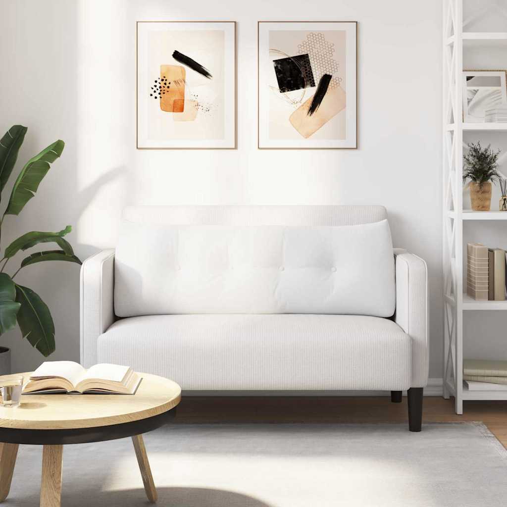 vidaXL Poduszka na plecy Biały 140 x 24 x 50 cm tkanina