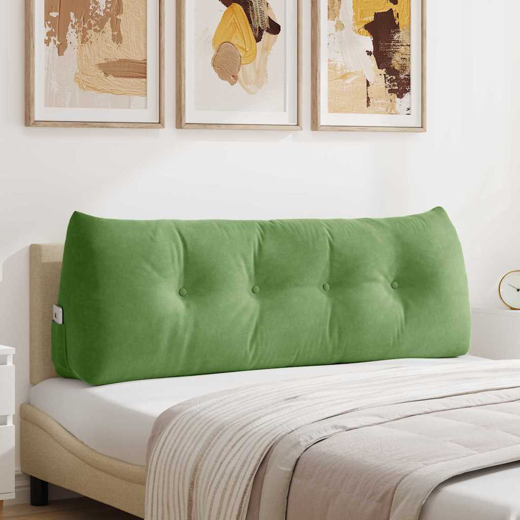 vidaXL Poduszka na plecy Jasnozielony 140 x 24 x 50 cm Aksamit