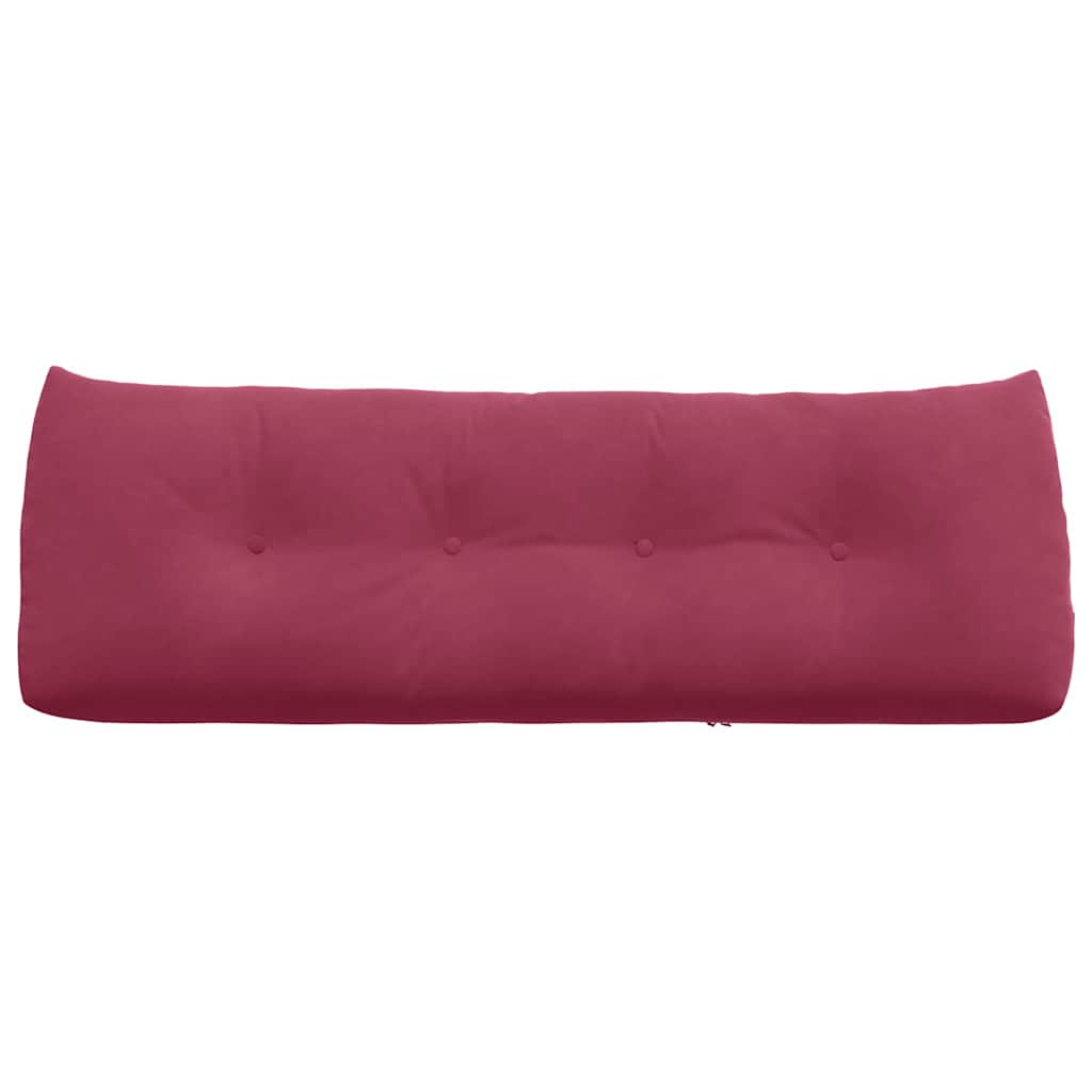 vidaXL Poduszka na plecy Czerwone wino 140 x 24 x 50 cm Aksamit