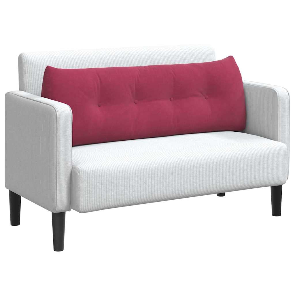 vidaXL Poduszka na plecy Czerwone wino 140 x 24 x 50 cm Aksamit