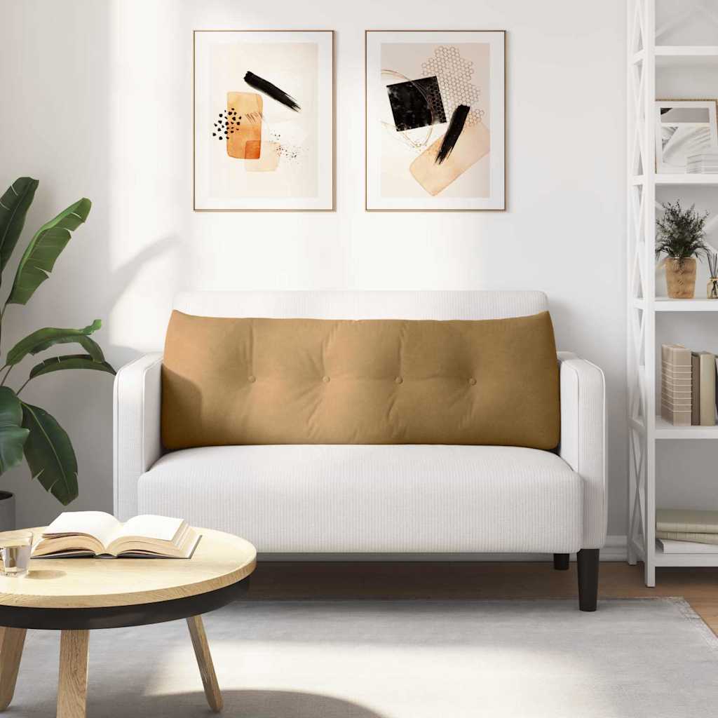 vidaXL Poduszka na plecy Brązowy 140 x 24 x 50 cm Aksamit