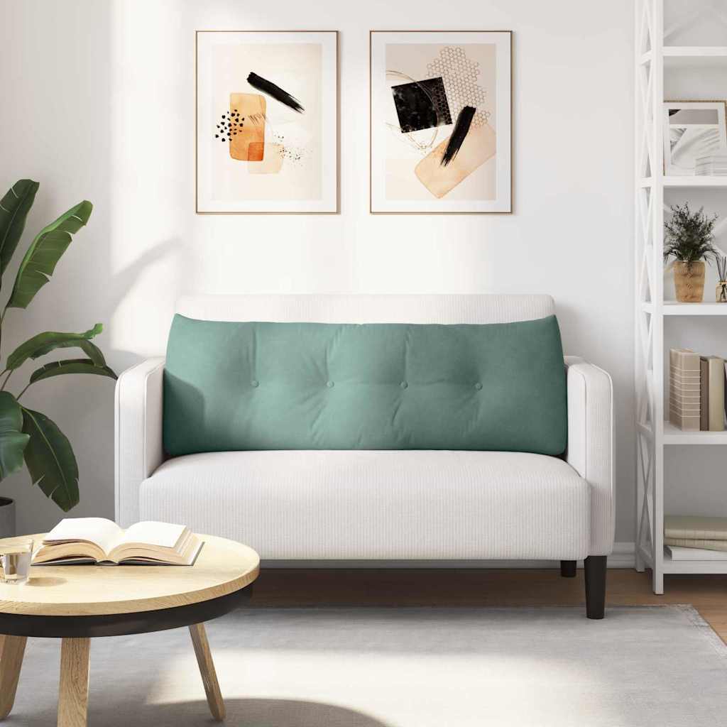 vidaXL Poduszka na plecy Zielony morski 140 x 24 x 50 cm Aksamit