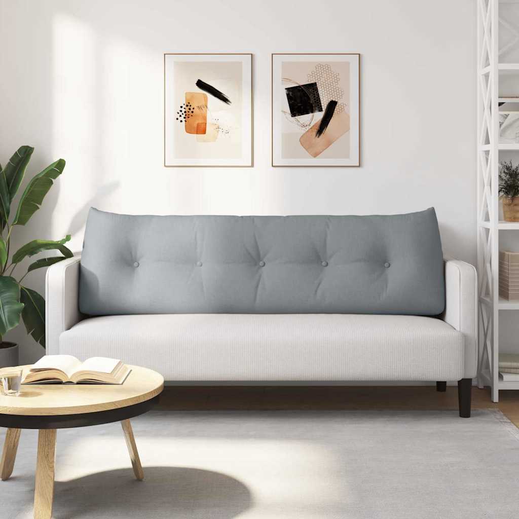 vidaXL Poduszka na plecy Jasnoszary 160 x 24 x 50 cm tkanina