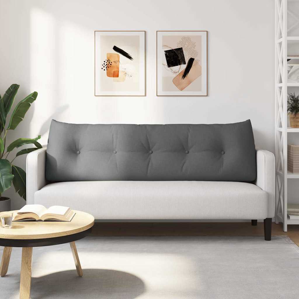 vidaXL Poduszka na plecy Ciemnoszary 160 x 24 x 50 cm tkanina