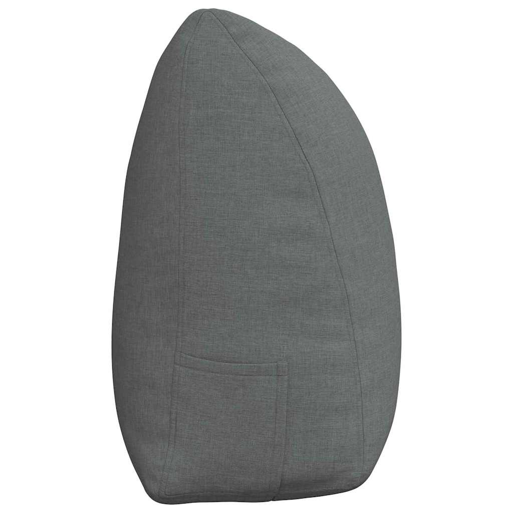 vidaXL Poduszka na plecy Ciemnoszary 160 x 24 x 50 cm tkanina