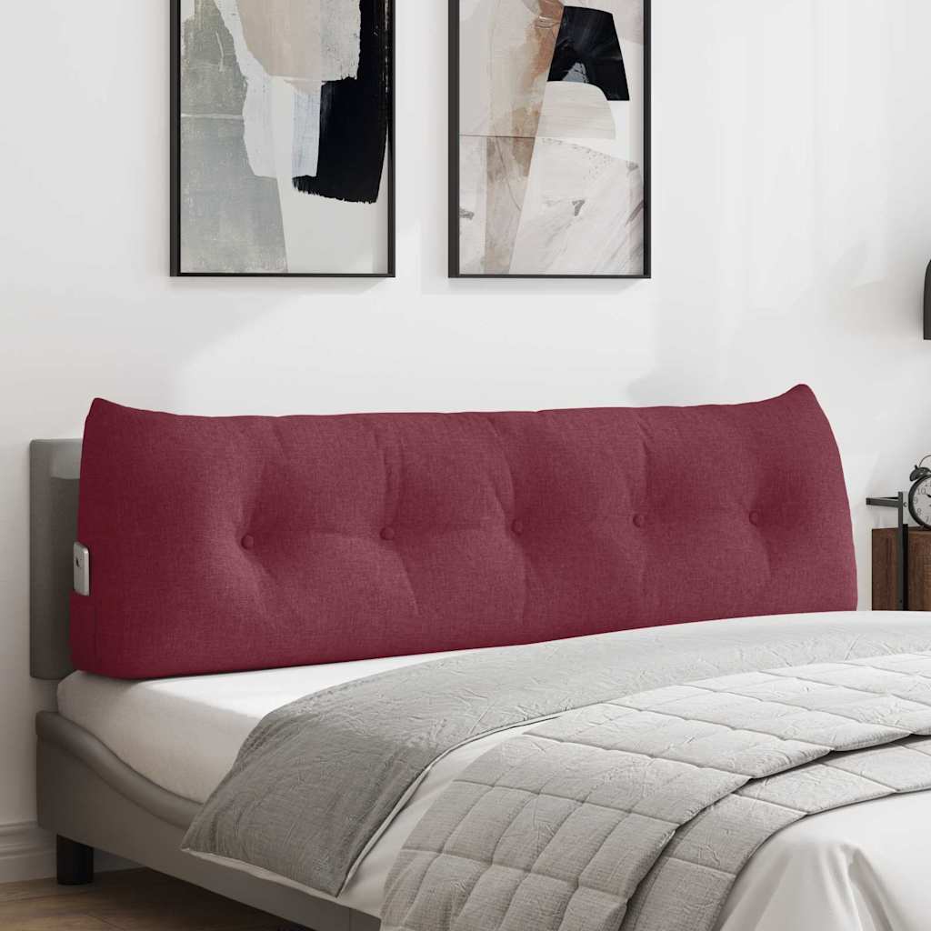 vidaXL Poduszka na plecy Czerwone wino 160 x 24 x 50 cm tkanina
