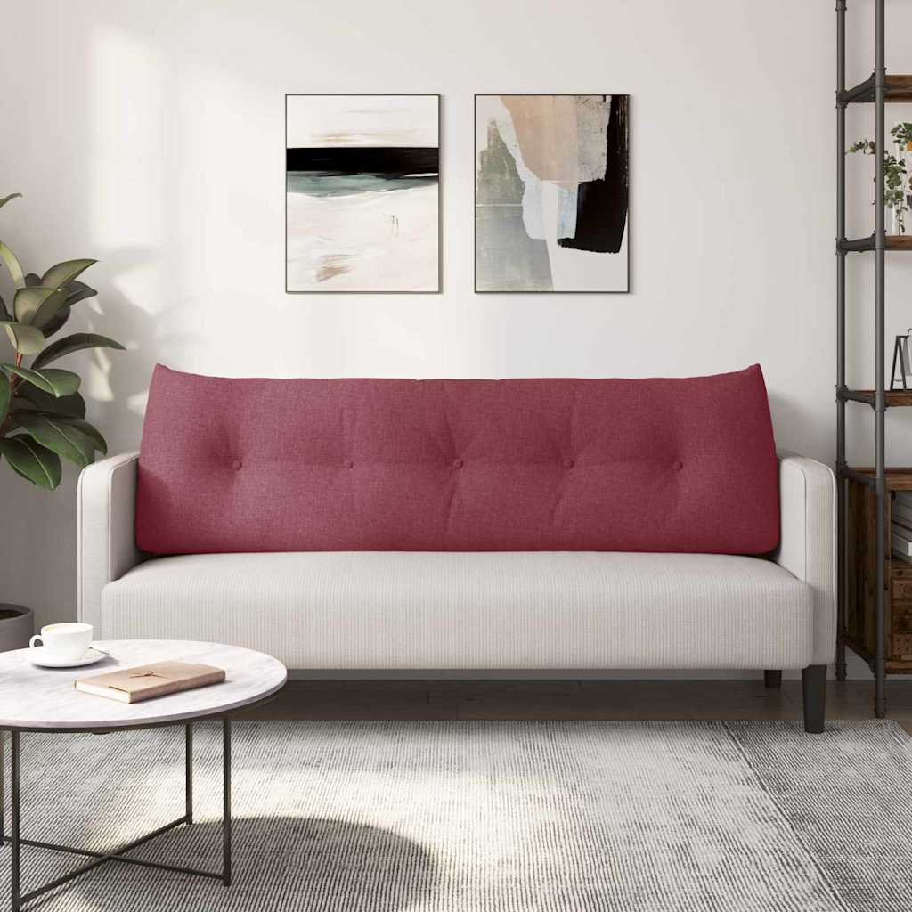 vidaXL Poduszka na plecy Czerwone wino 160 x 24 x 50 cm tkanina