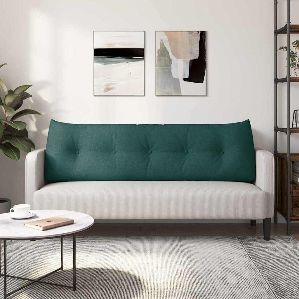 vidaXL Poduszka na plecy Ciemna zieleń 160 x 24 x 50 cm tkanina