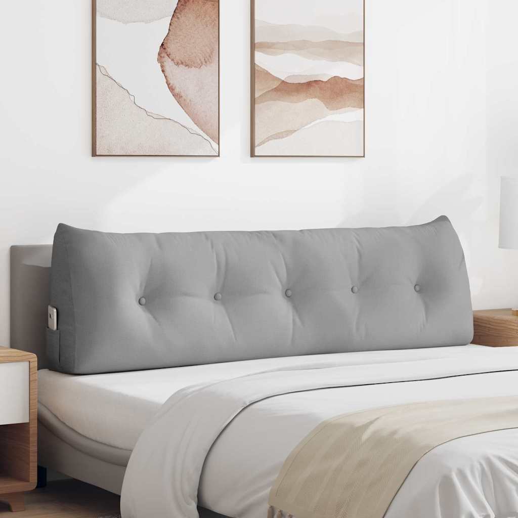 vidaXL Poduszka na plecy Szary chmur 160 x 24 x 50 cm tkanina