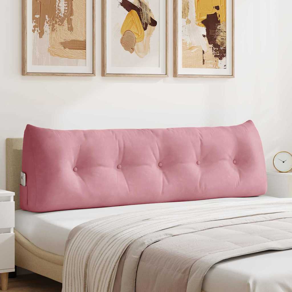 vidaXL Poduszka na plecy Różowy 160 x 24 x 50 cm Aksamit
