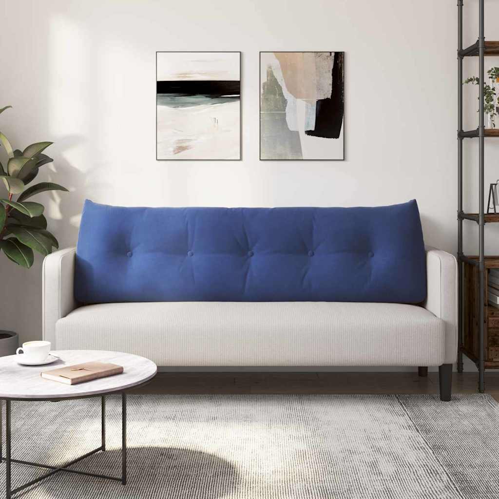 vidaXL Poduszka na plecy Niebieski policyjny 160 x 24 x 50 cm Aksamit