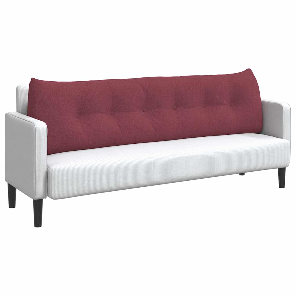 vidaXL Poduszka na plecy Czerwone wino 180 x 24 x 50 cm tkanina
