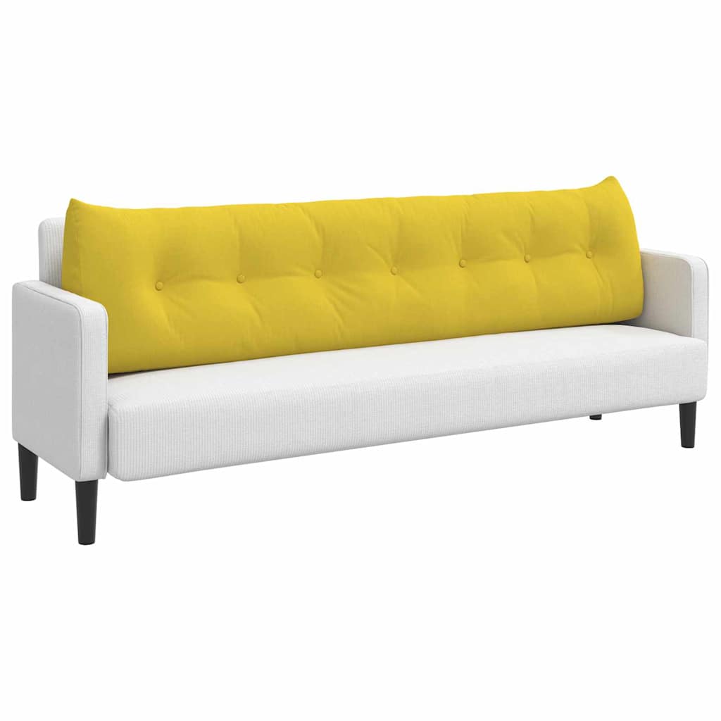 vidaXL Poduszka na plecy Jasnożółty 200 x 24 x 50 cm tkanina