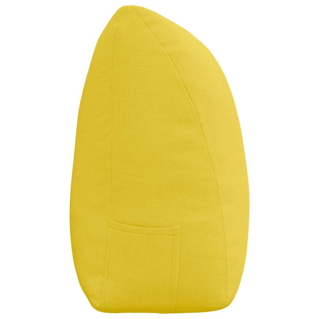 vidaXL Poduszka na plecy Jasnożółty 200 x 24 x 50 cm tkanina