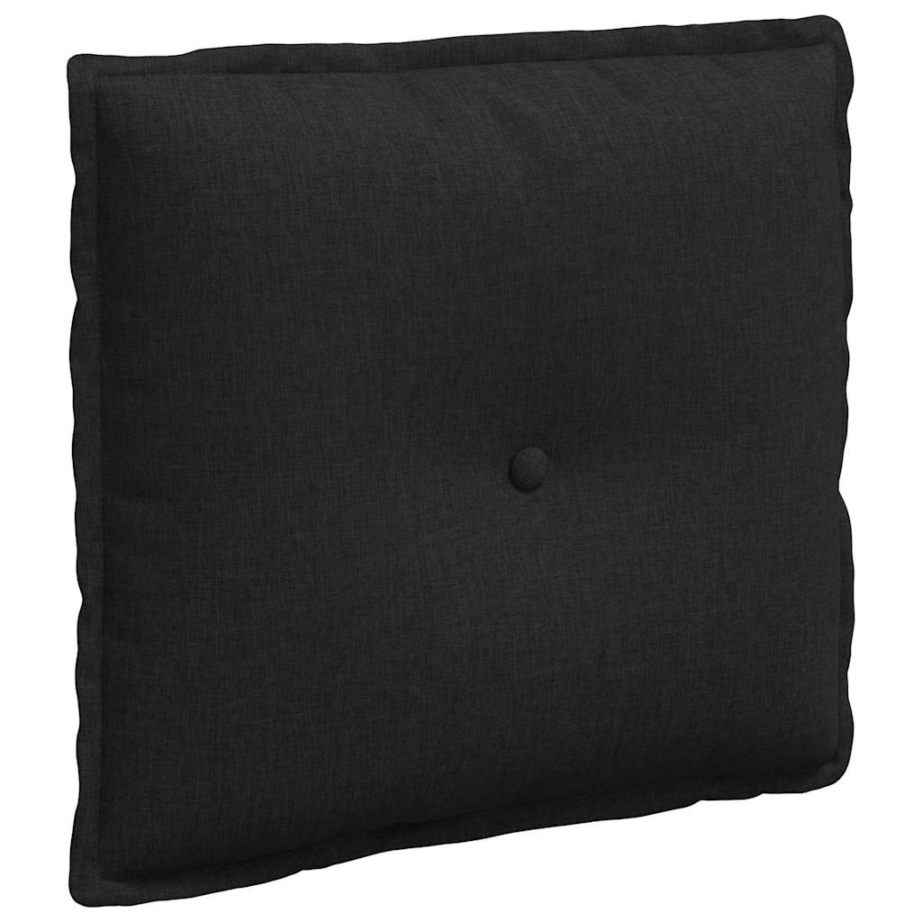 vidaXL Poduszka na plecy Czarny 50 x 19 x 45 cm tkanina