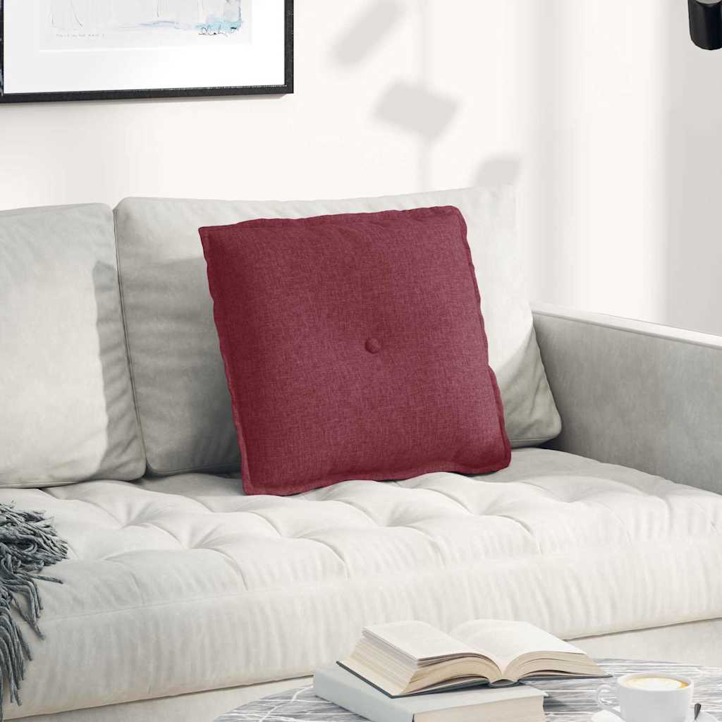 vidaXL Poduszka na plecy Czerwone wino 50 x 19 x 45 cm tkanina