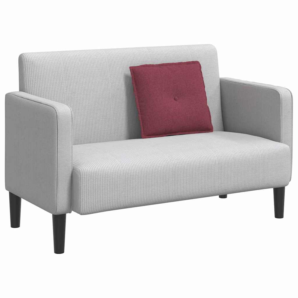 vidaXL Poduszka na plecy Czerwone wino 50 x 19 x 45 cm tkanina
