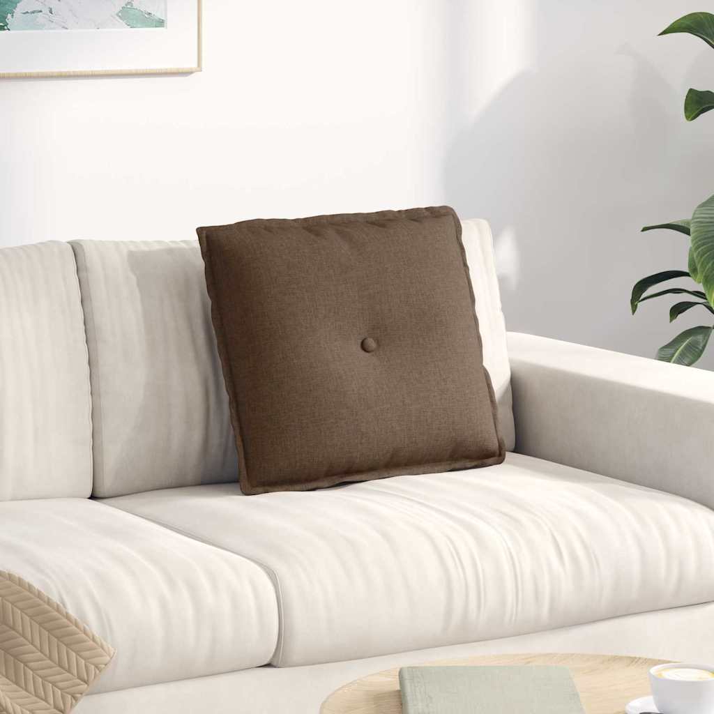 vidaXL Poduszka na plecy Brązowy 50 x 19 x 45 cm tkanina