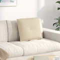 vidaXL Poduszka na plecy Kremowy 50 x 19 x 45 cm tkanina