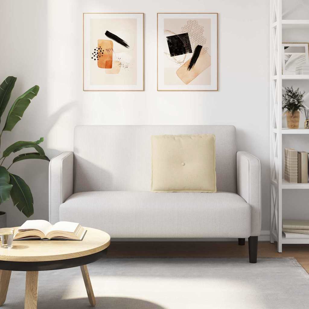 vidaXL Poduszka na plecy Kremowy 50 x 19 x 45 cm tkanina