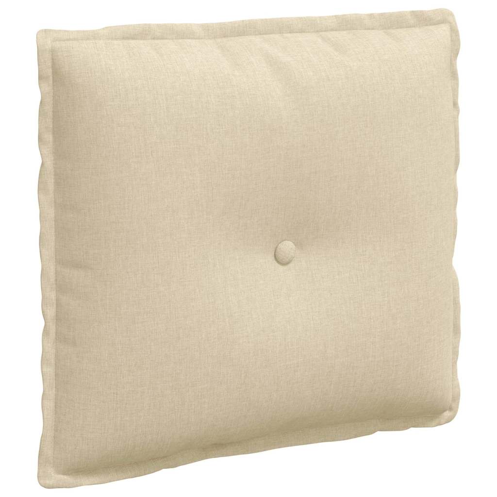 vidaXL Poduszka na plecy Kremowy 50 x 19 x 45 cm tkanina
