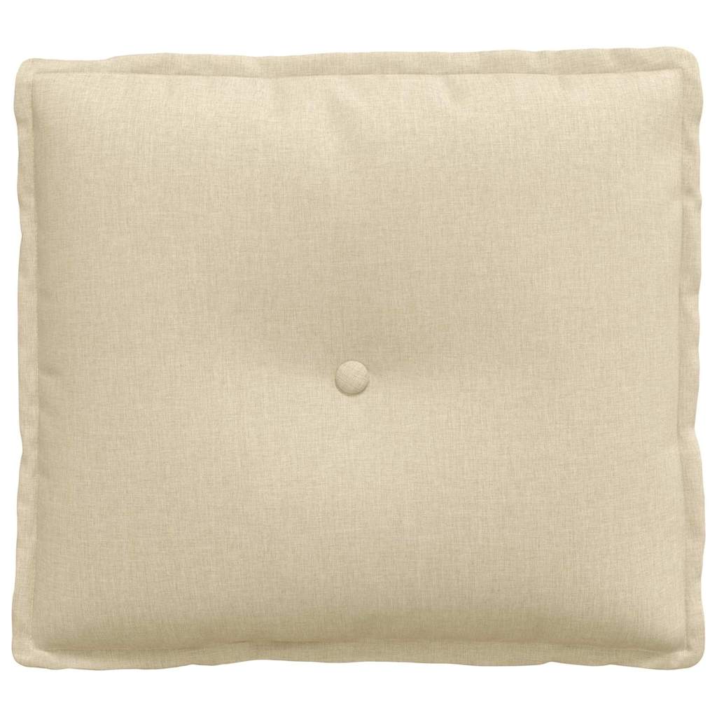 vidaXL Poduszka na plecy Kremowy 50 x 19 x 45 cm tkanina