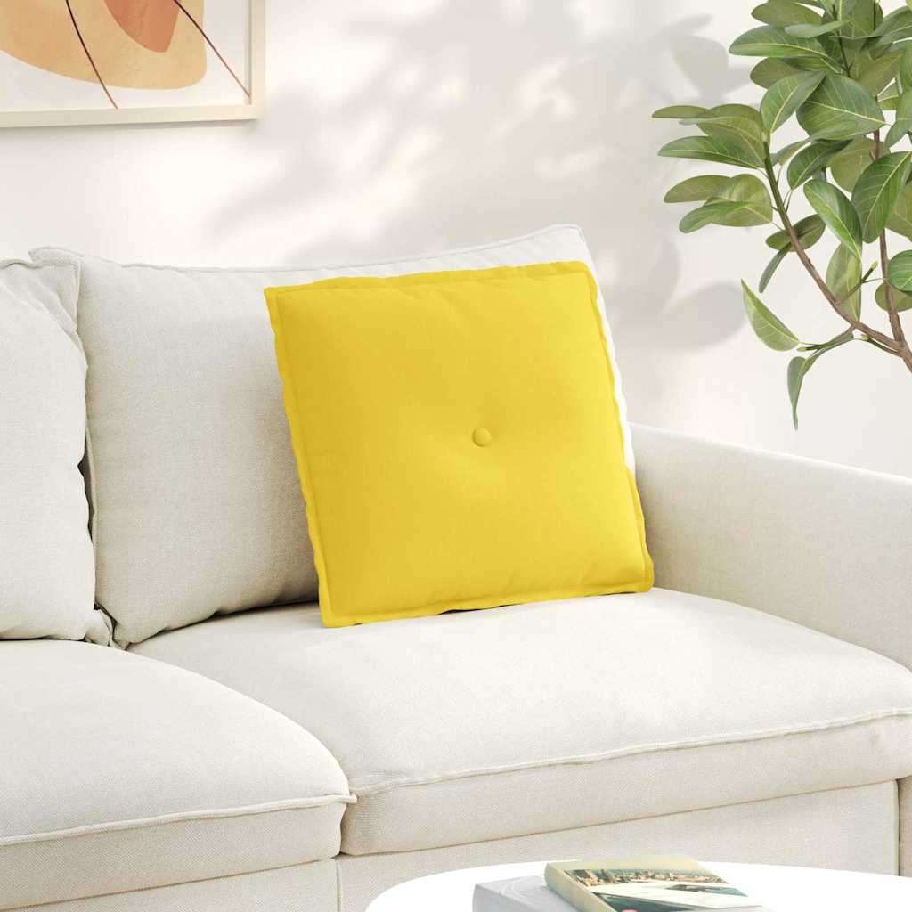 vidaXL Poduszka na plecy Jasnożółty 50 x 19 x 45 cm tkanina