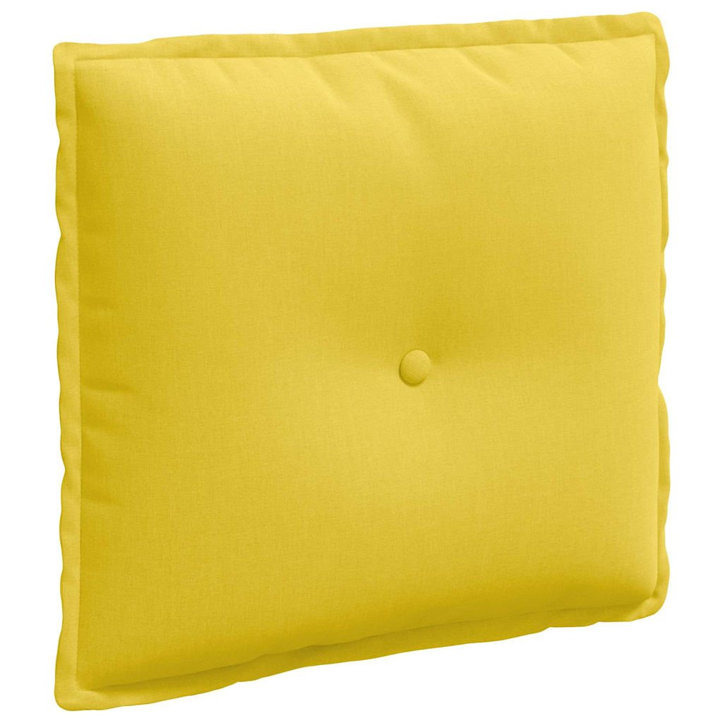 vidaXL Poduszka na plecy Jasnożółty 50 x 19 x 45 cm tkanina