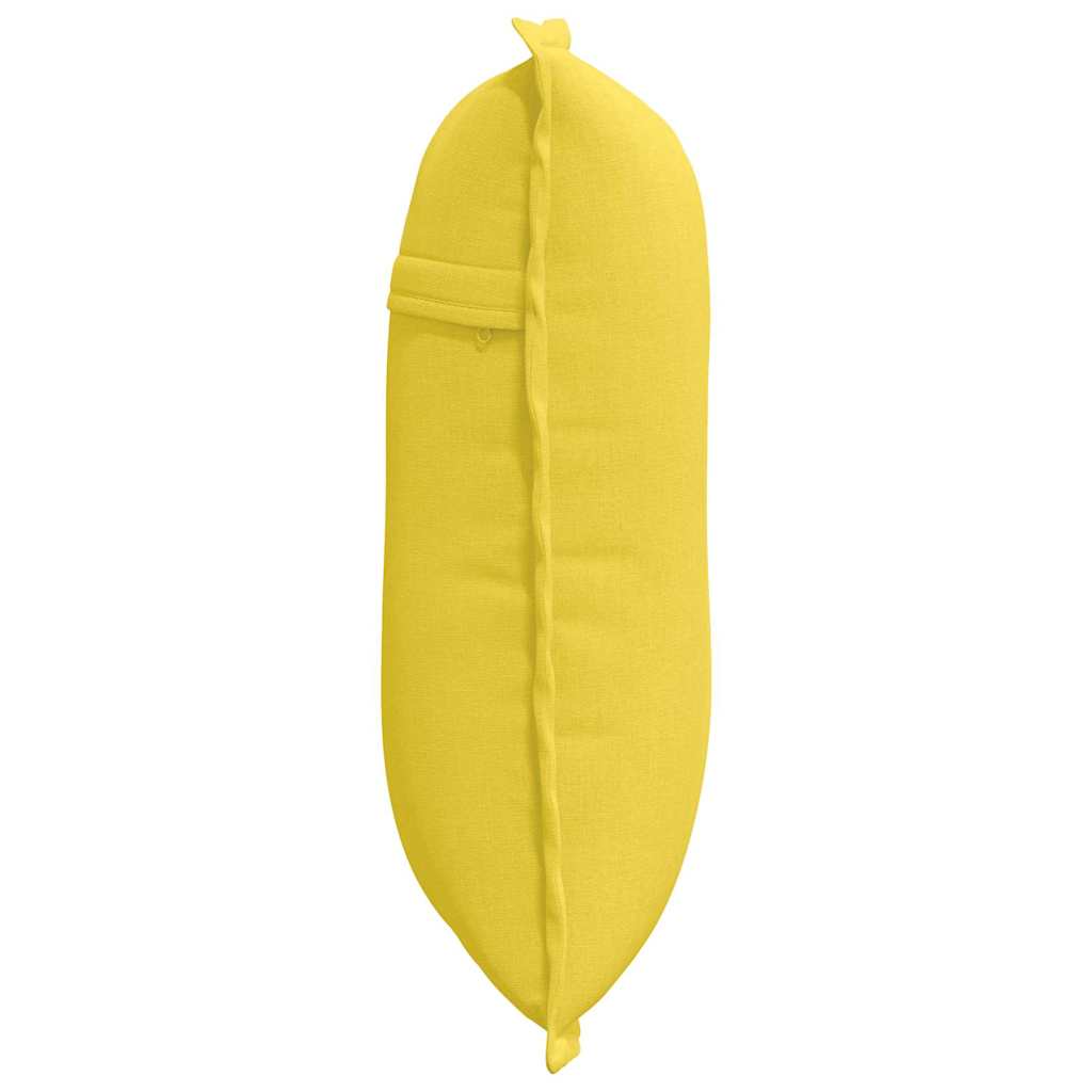 vidaXL Poduszka na plecy Jasnożółty 50 x 19 x 45 cm tkanina