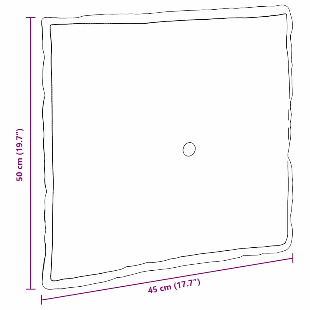vidaXL Poduszka na plecy Niebieski dżins 50 x 19 x 45 cm tkanina