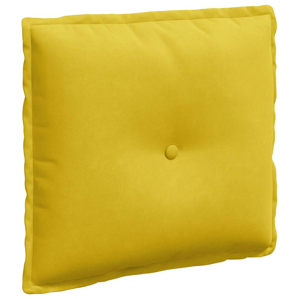 vidaXL Poduszka na plecy Żółty 50 x 45 cm Tkanina sztruksowa