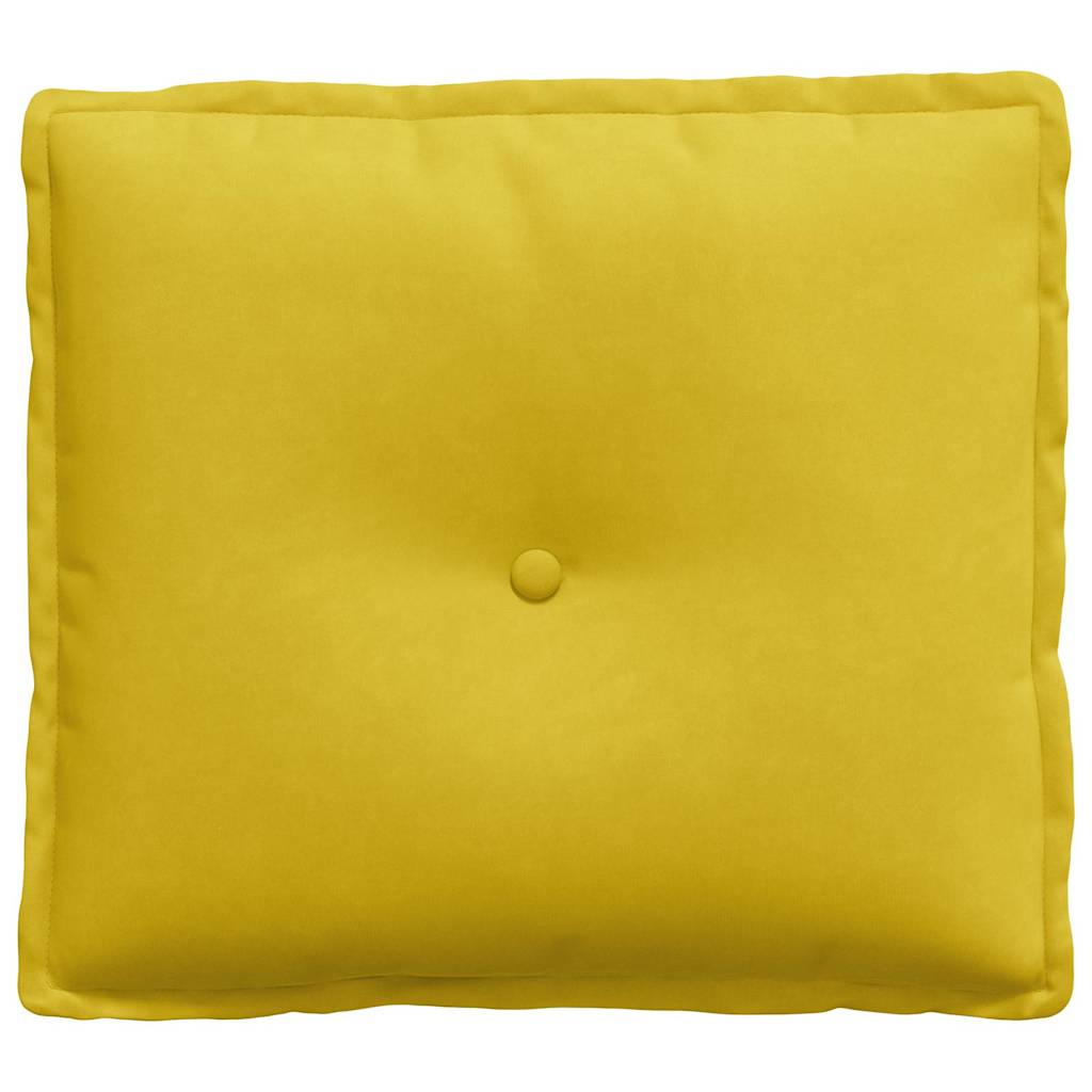 vidaXL Poduszka na plecy Żółty 50 x 45 cm Tkanina sztruksowa