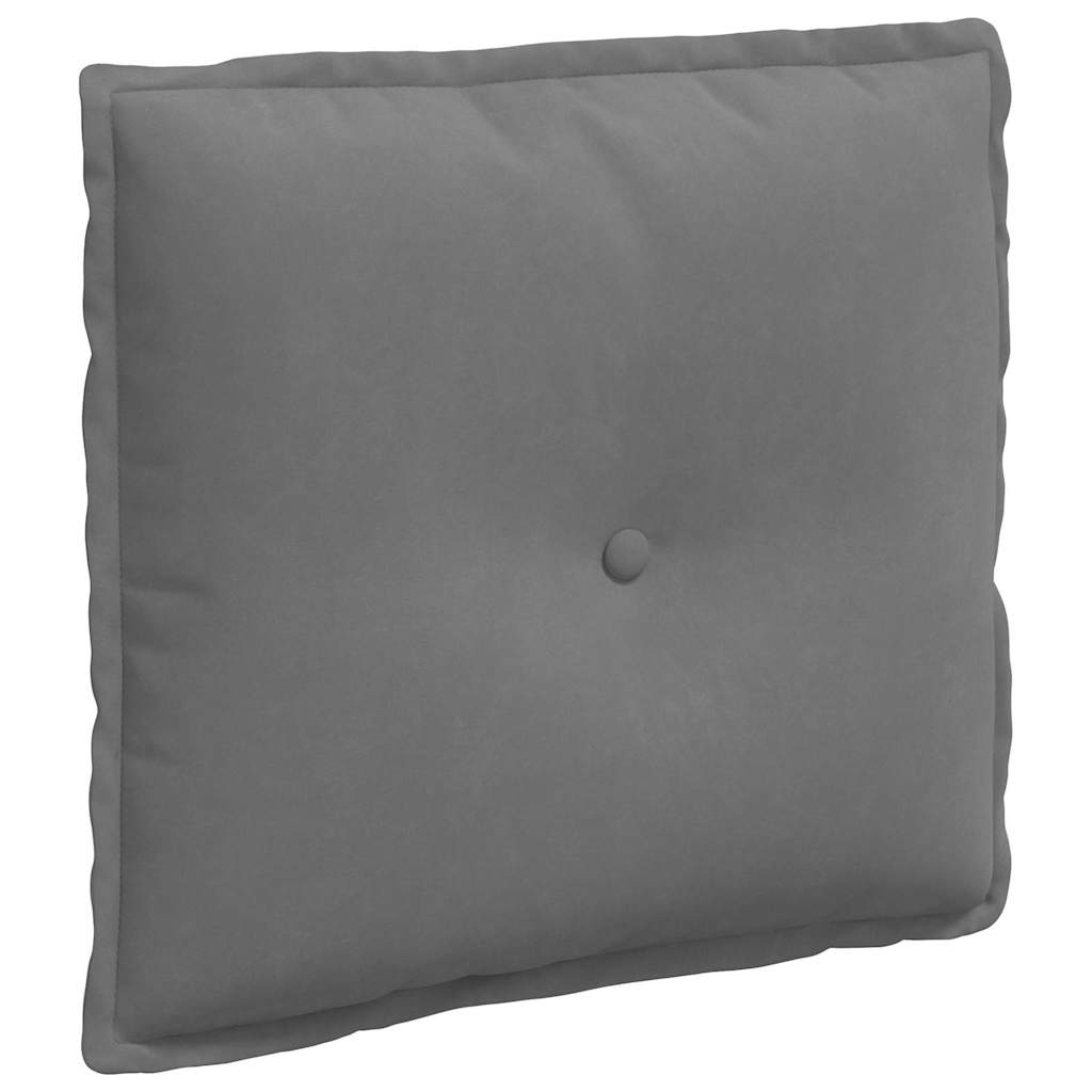 vidaXL Poduszka na plecy Ciemnoszary 50 x 45 cm Tkanina mikrofibrowa