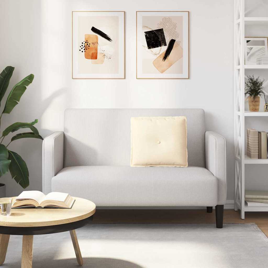 vidaXL Poduszka na plecy Kremowy 50 x 45 cm Tkanina sztruksowa