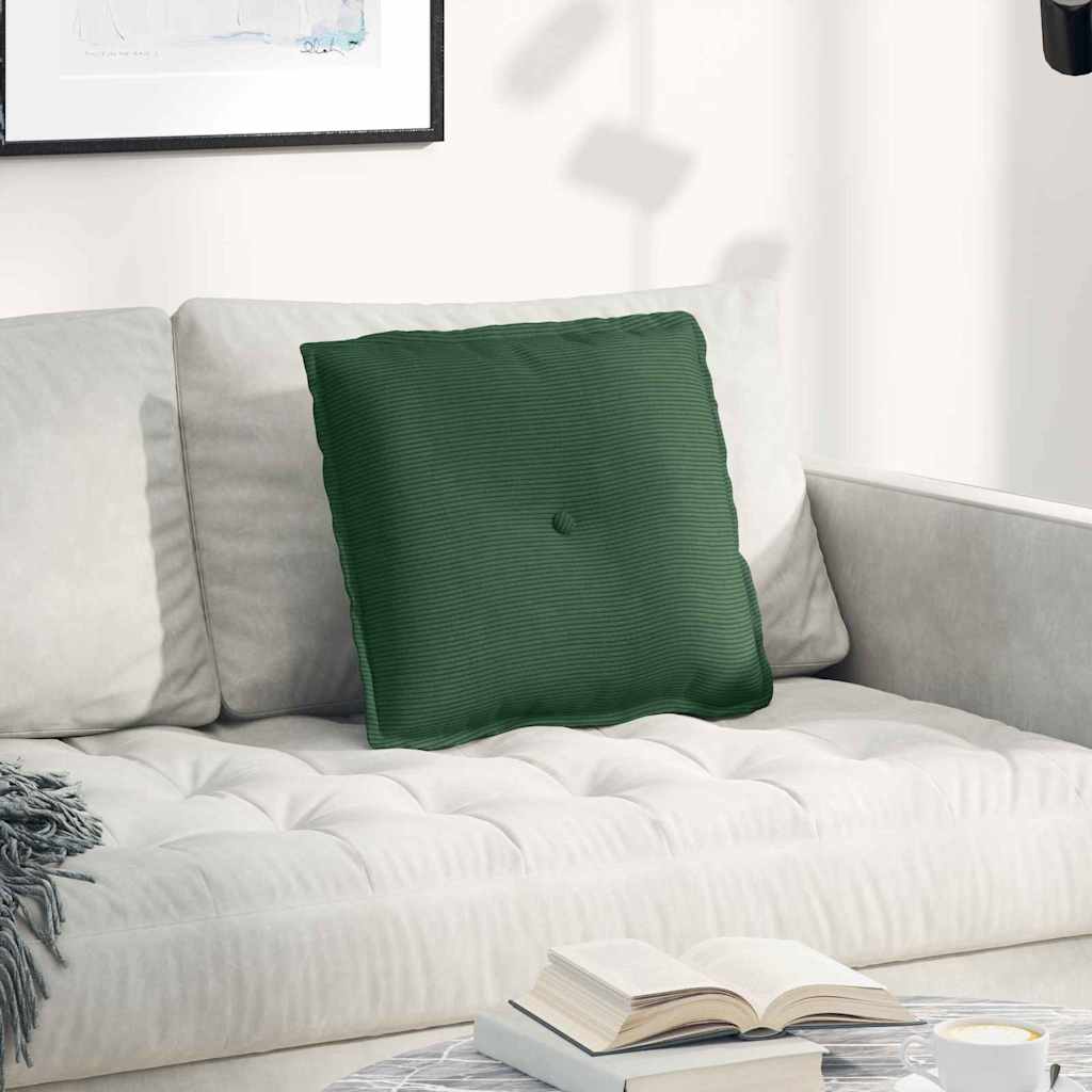 vidaXL Poduszka na plecy Zielony dżungli 50 x 45 cm Tkanina sztruksowa