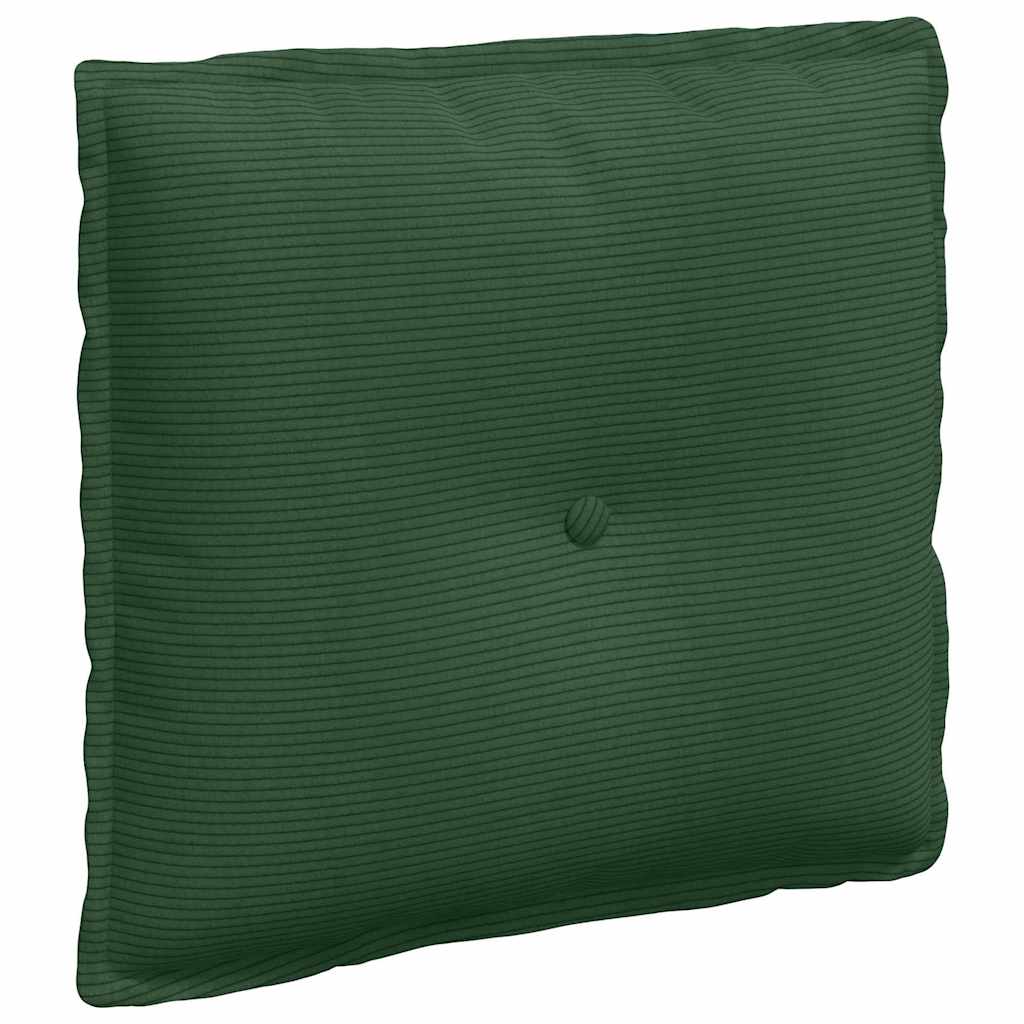 vidaXL Poduszka na plecy Zielony dżungli 50 x 45 cm Tkanina sztruksowa