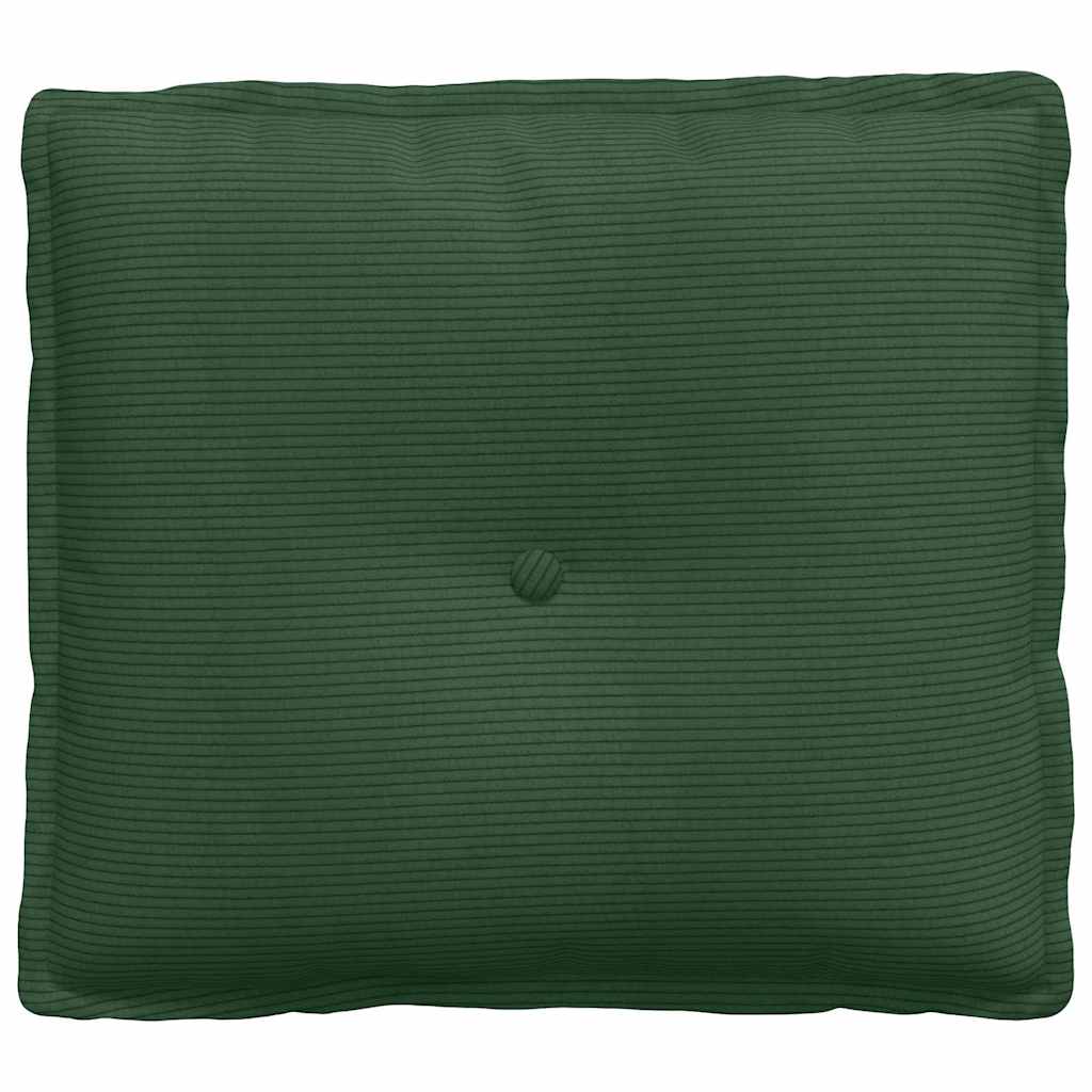 vidaXL Poduszka na plecy Zielony dżungli 50 x 45 cm Tkanina sztruksowa