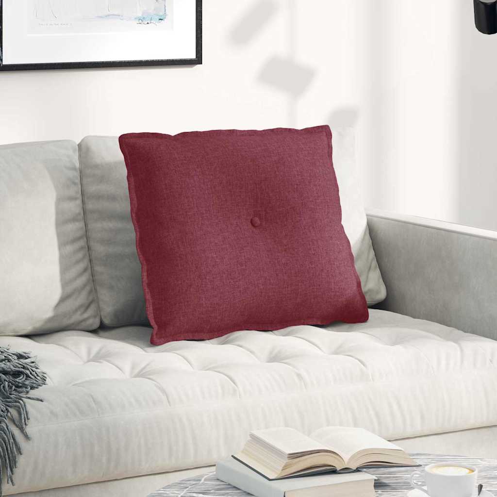 vidaXL Poduszka na plecy Czerwone wino 60 x 19 x 50 cm tkanina