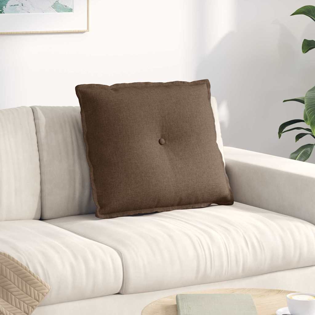 vidaXL Poduszka na plecy Brązowy 60 x 19 x 50 cm tkanina