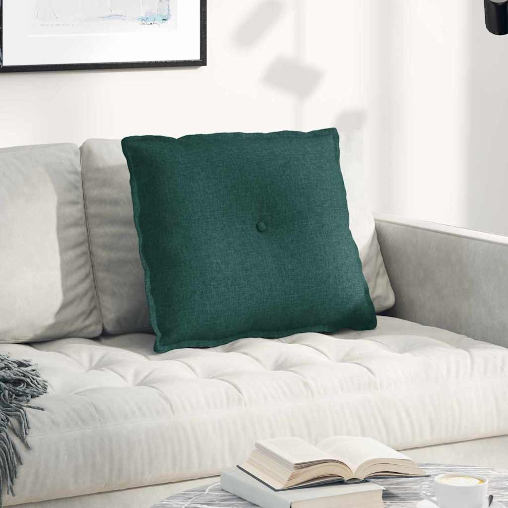 vidaXL Poduszka na plecy Ciemna zieleń 60 x 19 x 50 cm tkanina