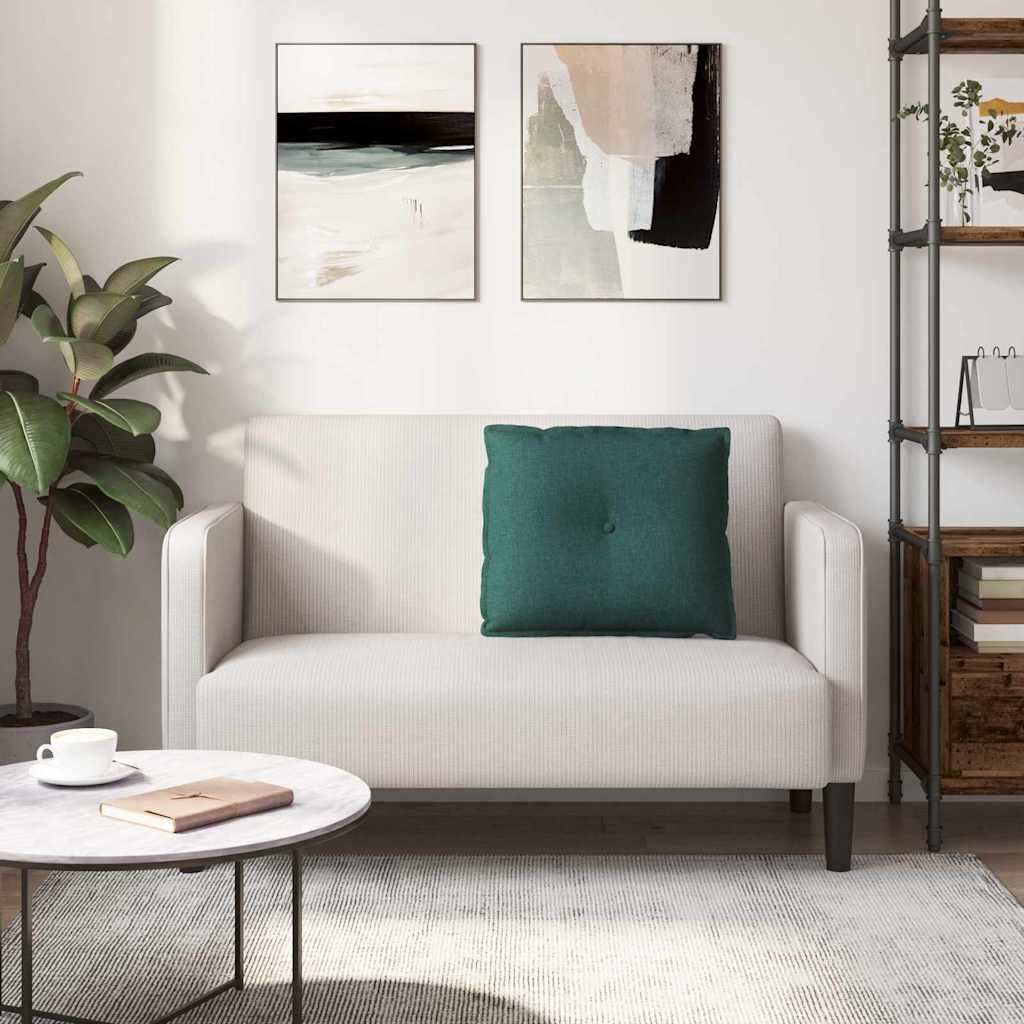 vidaXL Poduszka na plecy Ciemna zieleń 60 x 19 x 50 cm tkanina