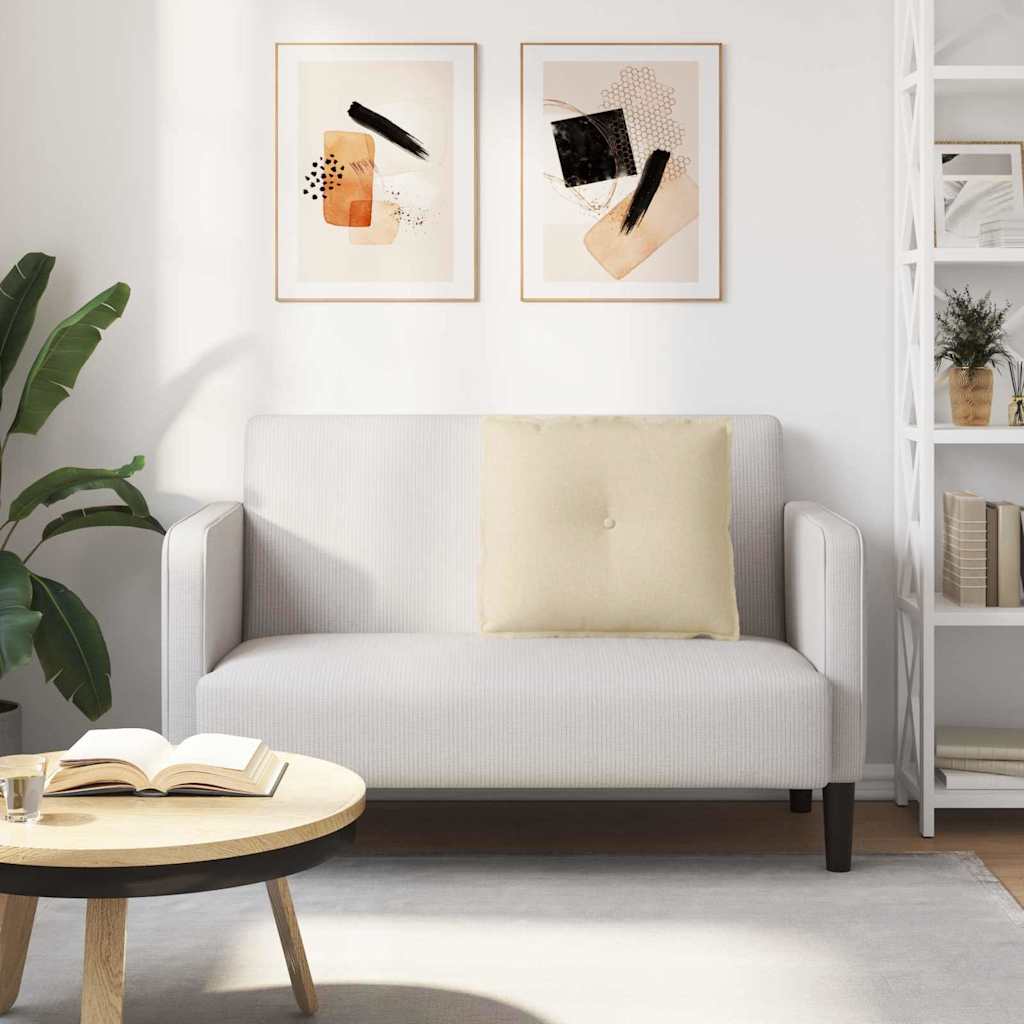 vidaXL Poduszka na plecy Kremowy 60 x 19 x 50 cm tkanina