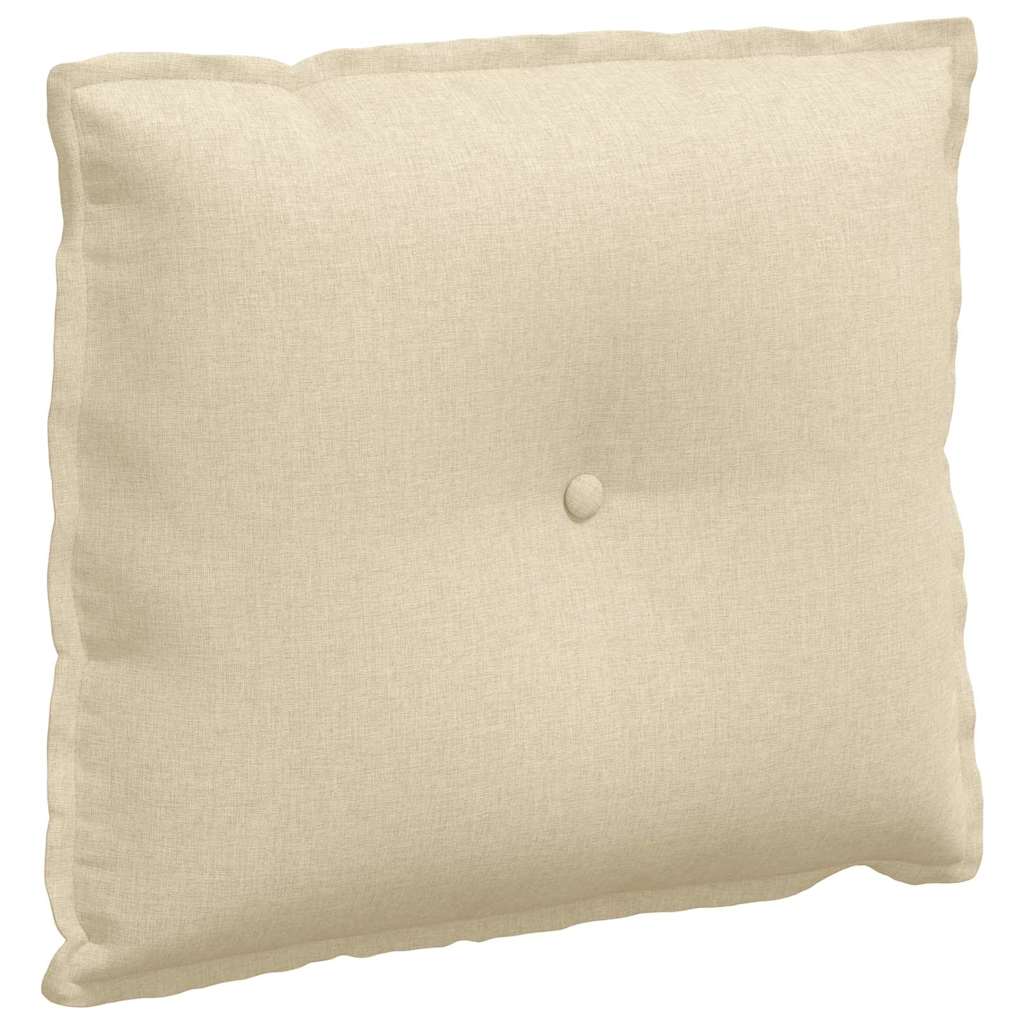 vidaXL Poduszka na plecy Kremowy 60 x 19 x 50 cm tkanina