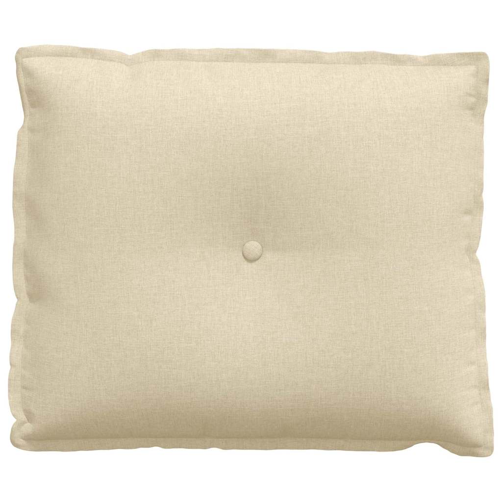 vidaXL Poduszka na plecy Kremowy 60 x 19 x 50 cm tkanina