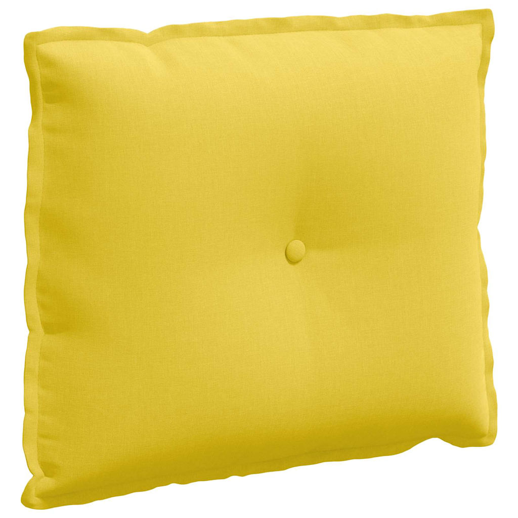 vidaXL Poduszka na plecy Jasnożółty 60 x 19 x 50 cm tkanina